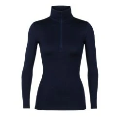 Sortie ???? Icebreaker 260 Tech Long Sleeve Half Zip - Sous-vêtement mérinos femme I Hardloop ???? -Icebreaker Shop icebreaker 260 tech long sleeve half zip maillot femme midnight navy