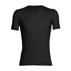 Tout neuf ???? Icebreaker Anatomica Short Sleeve col V en Mérinos - T-shirt en laine mérinos homme I Hardloop ???? -Icebreaker Shop icebreaker anatomica short sleeve col v en merinos t shirt homme black monsoon