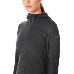 Meilleure vente ???? Icebreaker Descender LS Zip Hood - Sweatshirt en laine mérinos femme I Hardloop ???? -Icebreaker Shop icebreaker descender ls zip hood sweatshirt en laine merinos femme jet heather 2
