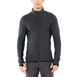 Offres ???? Icebreaker Descender LS Zip - Polaire en laine mérinos homme I Hardloop ???? -Icebreaker Shop icebreaker descender ls zip polaire homme jet heather black 14