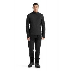 Offres ???? Icebreaker Descender LS Zip - Polaire en laine mérinos homme I Hardloop ???? -Icebreaker Shop icebreaker descender ls zip polaire homme jet heather black 22
