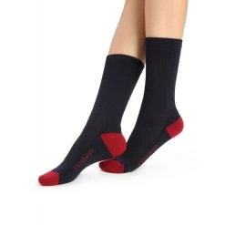 Meilleure affaire ???? Icebreaker Lifestyle Light Crew - Chaussettes en laine mérinos femme I Hardloop ???? -Icebreaker Shop icebreaker lifestyle light crew chaussettes en laine merinos femme midnight navy cherry 2