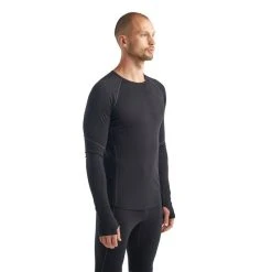 Tout neuf ✨ Icebreaker Mens 150 Zone LS Crewe - Sous-vêtement mérinos homme I Hardloop ???? -Icebreaker Shop icebreaker mens 150 zone ls crewe sous vetement merinos homme black 4