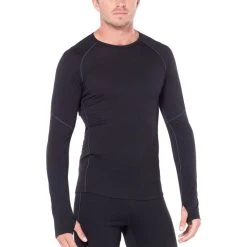 Tout neuf ✨ Icebreaker Mens 150 Zone LS Crewe - Sous-vêtement mérinos homme I Hardloop ???? -Icebreaker Shop icebreaker mens 150 zone ls crewe sous vetement merinos homme black 9