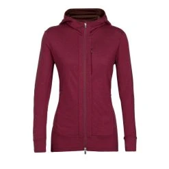 Vente flash ???? Icebreaker Quantum III LS Zip Hood - Polaire en laine mérinos femme I Hardloop ???? -Icebreaker Shop icebreaker quantum iii ls zip hood polaire femme cherry espresso