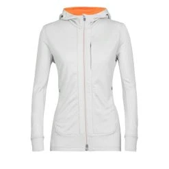 Vente flash ???? Icebreaker Quantum III LS Zip Hood - Polaire en laine mérinos femme I Hardloop ???? -Icebreaker Shop icebreaker quantum iii ls zip hood polaire femme ether flash