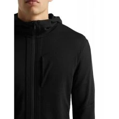 Acheter ???? Icebreaker Quantum III LS Zip Hood - Polaire en laine mérinos homme I Hardloop ???? -Icebreaker Shop icebreaker quantum iii ls zip hood polaire homme black 6