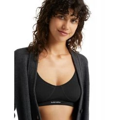 Promo ???? Icebreaker Queens Clasp Bra - Brassière de sport femme ???? -Icebreaker Shop icebreaker queens clasp bra brassiere de sport femme black 3