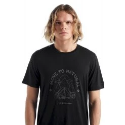 Le moins cher ✨ Icebreaker Tech Lite II SS Tee Canopy Camper - T-shirt en laine mérinos homme I Hardloop ???? -Icebreaker Shop icebreaker tech lite ii ss tee canopy camper t shirt homme black 2