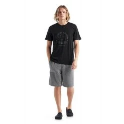 Le moins cher ✨ Icebreaker Tech Lite II SS Tee Canopy Camper - T-shirt en laine mérinos homme I Hardloop ???? -Icebreaker Shop icebreaker tech lite ii ss tee canopy camper t shirt homme black 3