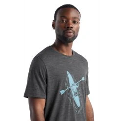 Vente flash ⌛ Icebreaker Tech Lite II SS Tee Paddle Lines - T-shirt en laine mérinos homme I Hardloop ⌛ -Icebreaker Shop icebreaker tech lite ii ss tee paddle lines t shirt homme gritstone heather 3