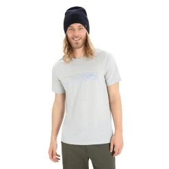 Coupon ???? Icebreaker Tech Lite II SS Tee Ski Stripes - T-shirt en laine mérinos homme ????