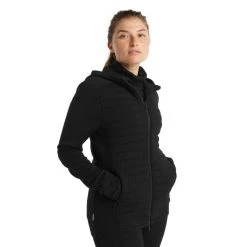 Vente flash ???? Icebreaker ZoneKnit Insulated LS Zip Hoodie - Polaire en laine mérinos femme I Hardloop ????