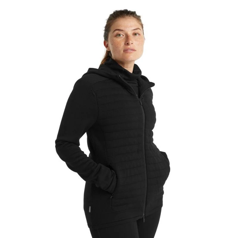Vente flash ???? Icebreaker ZoneKnit Insulated LS Zip Hoodie - Polaire en laine mérinos femme I Hardloop ???? 3 Vente flash ???? Icebreaker ZoneKnit Insulated LS Zip Hoodie - Polaire en laine mérinos femme I Hardloop ????