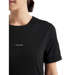 Meilleur prix ⌛ Icebreaker ZoneKnit SS Tee - T-shirt en laine mérinos femme I Hardloop ✨ -Icebreaker Shop icebreaker zoneknit ss tee t shirt femme black 2